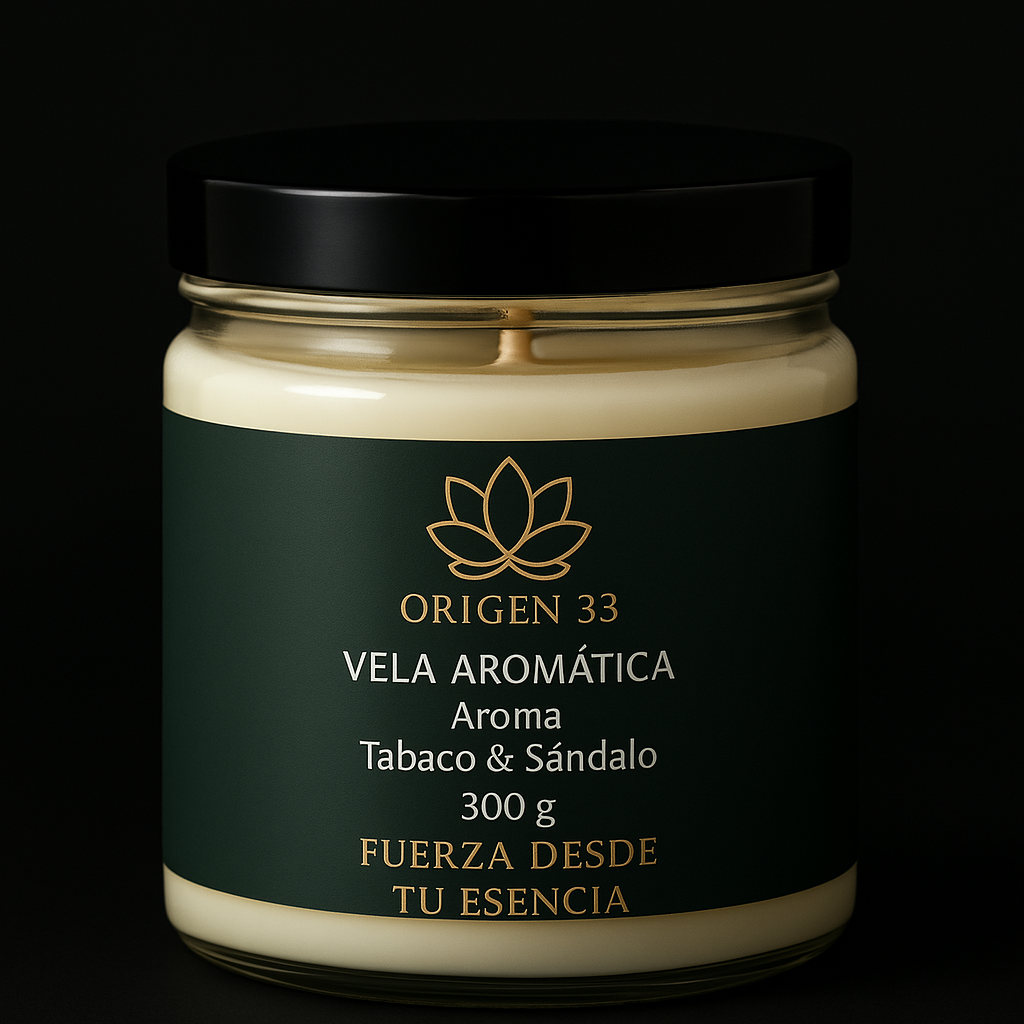 VELA AROMÁTICA · TABACO & SÁNDALO · 300 g