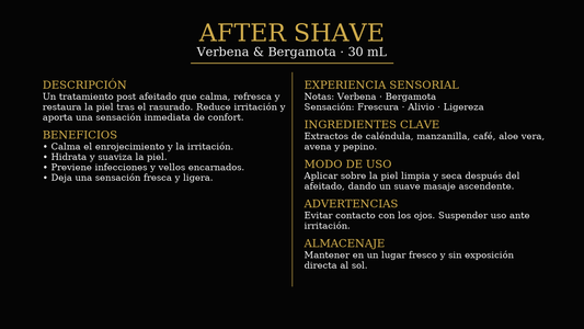 After Shave · Verbena & Bergamota · 30 ml